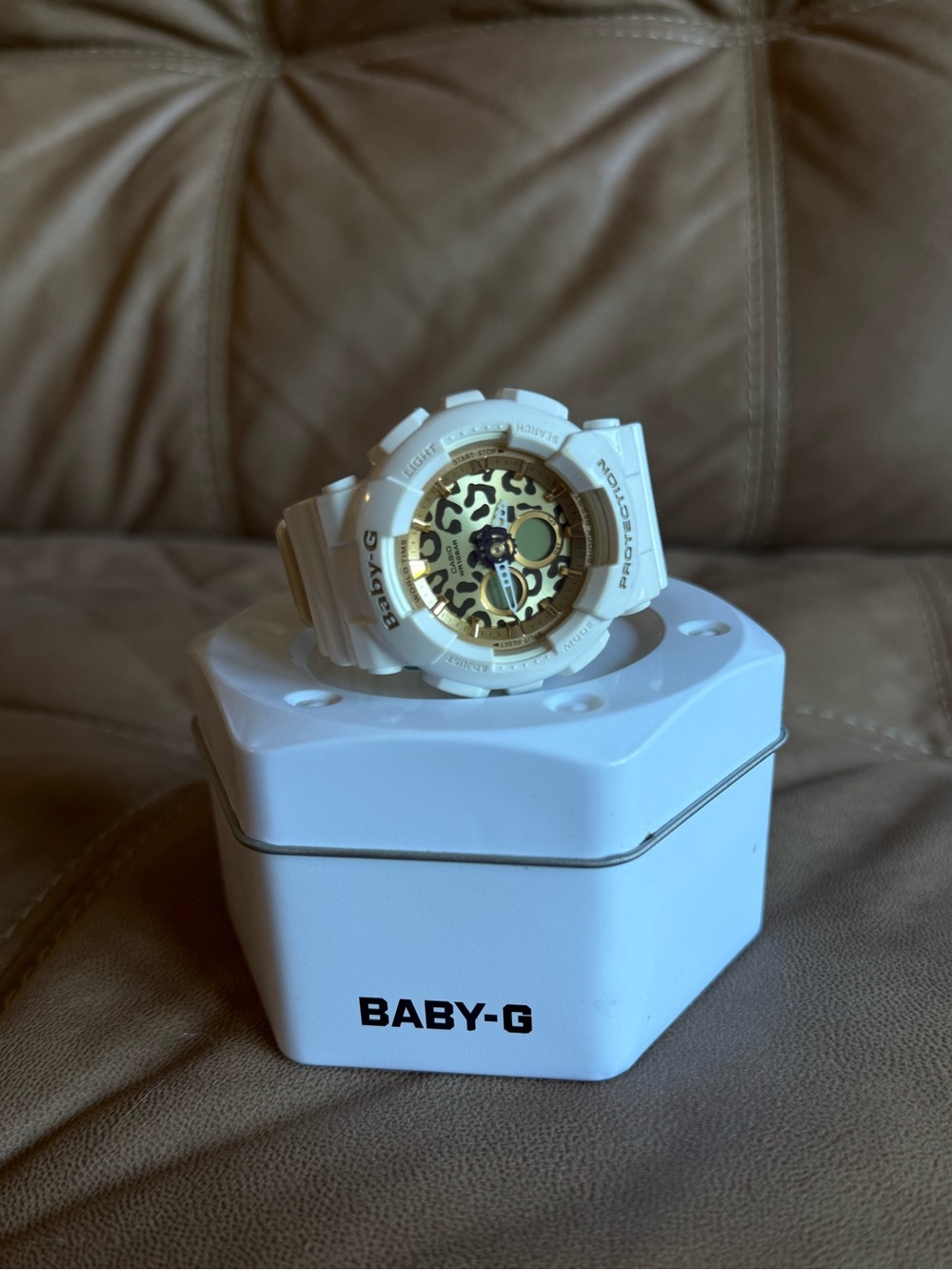 Casio Baby-G BA-120LP Leopard Dial Quartz 43mm Resin Women's Watch